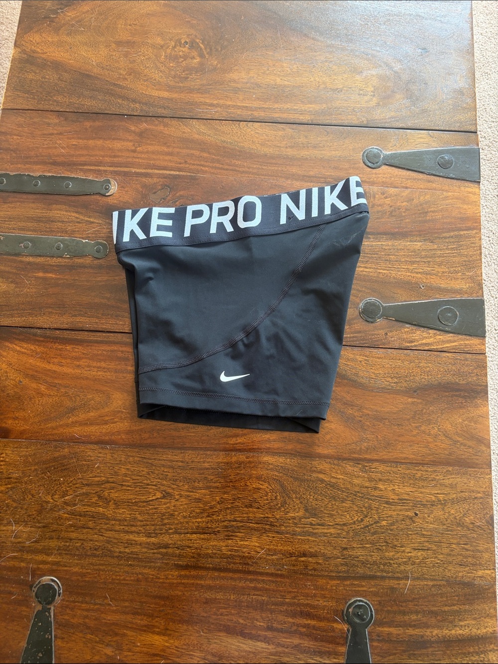 Nike Black and White Pro Compression Shorts 3”
